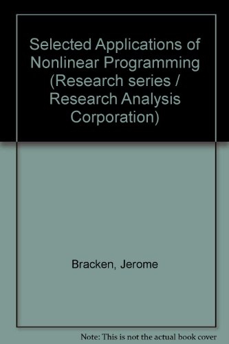 Book cover for Selected Applications of Nonlinear Programming