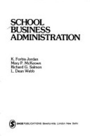 Cover of School Business Administration