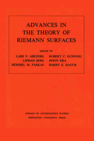 Cover of Advances in the Theory of Riemann Surfaces. (AM-66)