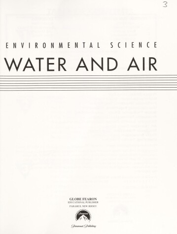Book cover for Water and Air