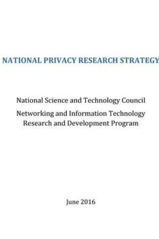 Cover of National Privacy Research Strategy