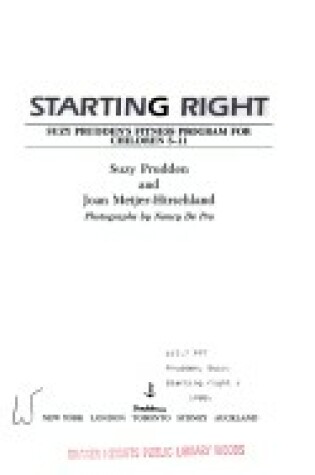 Cover of Starting Right
