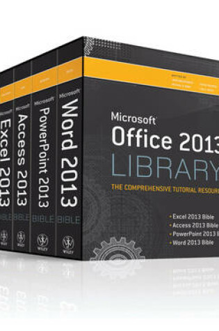 Cover of Office 2013 Library Excel 2013 Bible, Access 2013 Bible, PowerPoint 2013 Bible, Word 2013 Bible