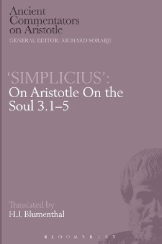 Cover of On Aristotle "On the Soul 3.1-5"