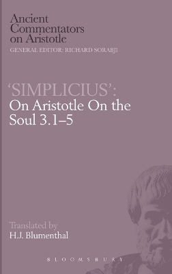 Book cover for On Aristotle "On the Soul 3.1-5"