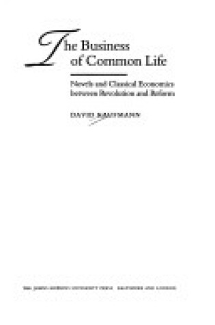 Cover of The Business of Common Life