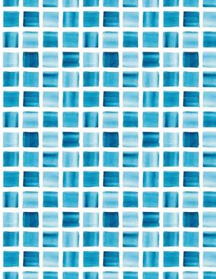 Book cover for Mosaic Blue Tile Notebook - Sketchbook