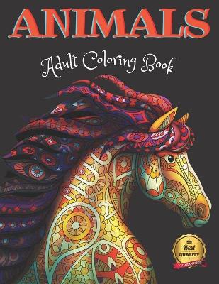 Book cover for Animals - Adult Coloring Book