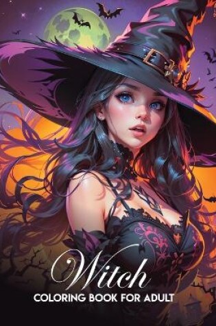 Cover of witch coloring book for adults