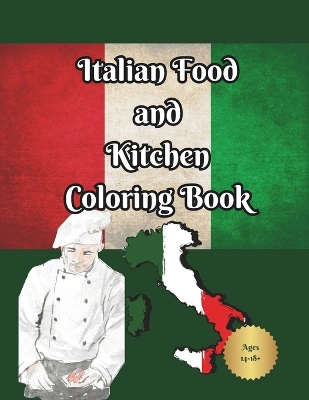 Cover of Italian Food and Kitchen coloring book