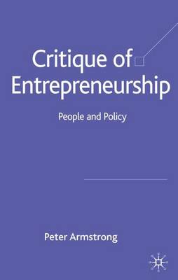 Book cover for Critique of Entrepreneurship