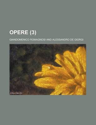 Book cover for Opere (3)