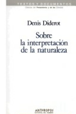 Cover of Sobre La Interpretacion de La Naturaleza