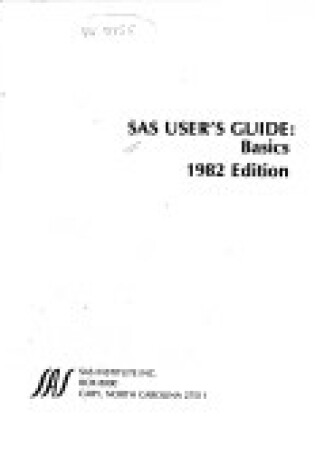 Cover of SAS User's Guide