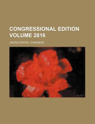 Book cover for Congressional Edition Volume 2816