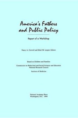 Cover of America's Fathers and Public Policy