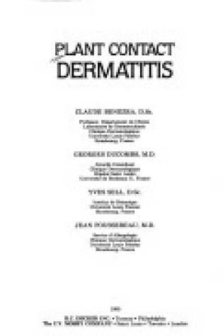 Cover of Plant Contact Dermatitis