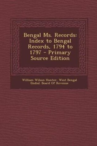 Cover of Bengal Ms. Records