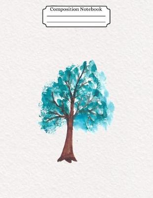 Book cover for Composition Notebook Watercolor Tree Design Vol 17