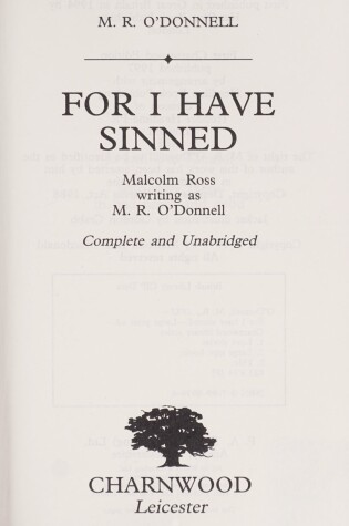 Cover of For I Have Sinned