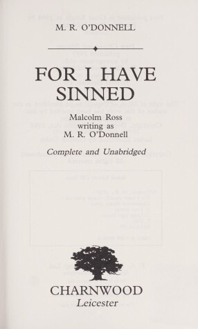 Book cover for For I Have Sinned