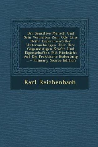 Cover of Der Sensitive Mensch Und Sein Verhalten Zum Ode