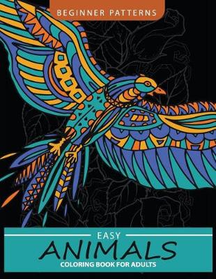 Book cover for Easy Animals Coloring Book