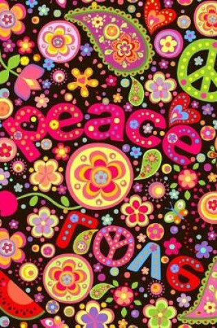 Cover of The Flower Power Hippie Theme Dot Grid Notebook