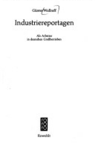 Cover of Industriereportagen