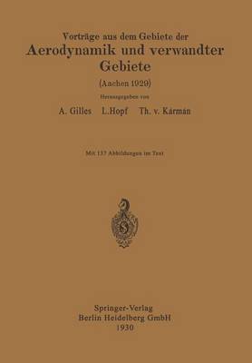 Book cover for Vorträge aus dem Gebiete der Aerodynamik und verwandter Gebiete