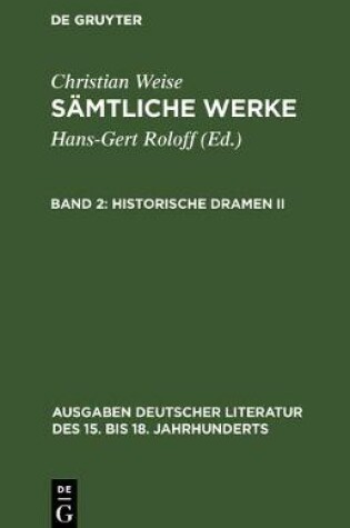 Cover of Samtliche Werke, Band 2, Historische Dramen II