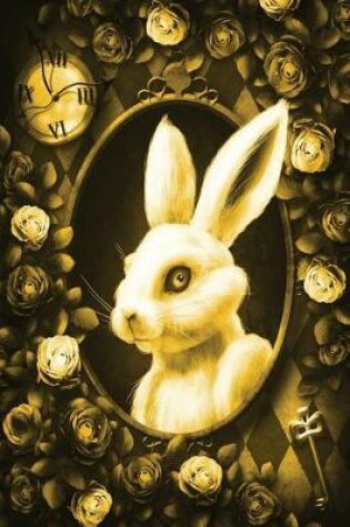 Cover of Alice in Wonderland Modern Journal - Inwards White Rabbit (Yellow)