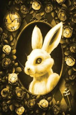Book cover for Alice in Wonderland Modern Journal - Inwards White Rabbit (Yellow)