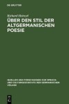 Book cover for UEber Den Stil Der Altgermanischen Poesie