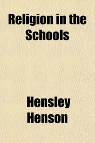 Cover of Religion in the Schools