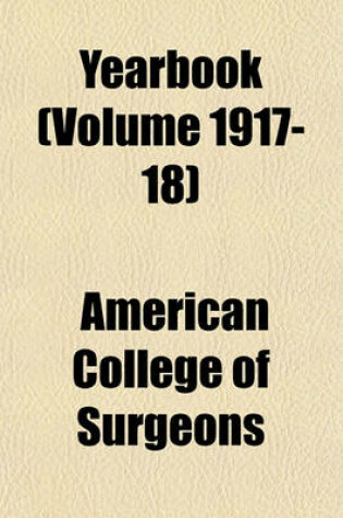 Cover of Yearbook (Volume 1917-18)