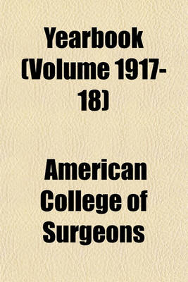 Book cover for Yearbook (Volume 1917-18)