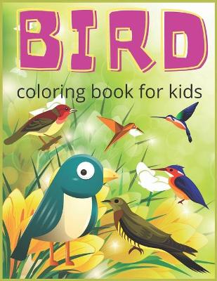 Book cover for Bird coloring book for kids