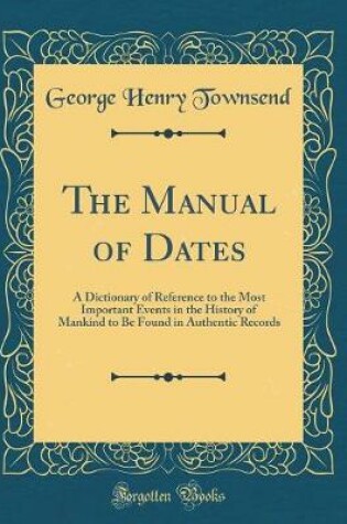 Cover of The Manual of Dates