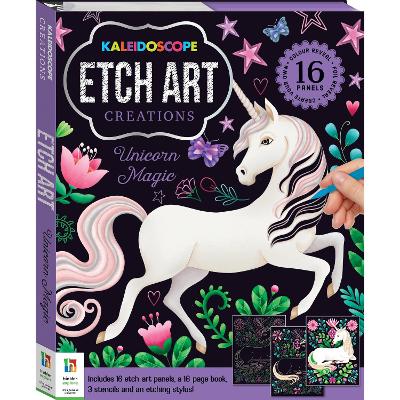 Book cover for Kaleidoscope Etch Art Creations Unicorn Magic