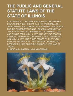 Book cover for The Public and General Statute Laws of the State of Illinois; Containing All the Laws Published in the Revised Statutes of 1833, Except Such as Are Repealed, --Together with All the Acts of a General and Public Nature, Passed by the