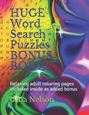 Book cover for HUGE Word Search Puzzles BONUS BOOK