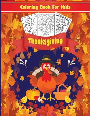 Book cover for Thanksgiving Coloring Book for Kids