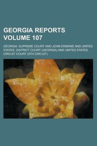 Cover of Georgia Reports Volume 107