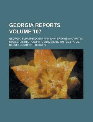 Book cover for Georgia Reports Volume 107