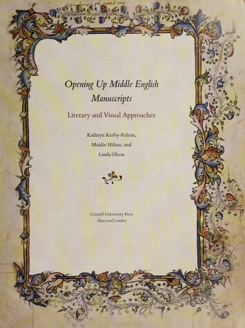 Book cover for Opening Up Middle English Manuscripts