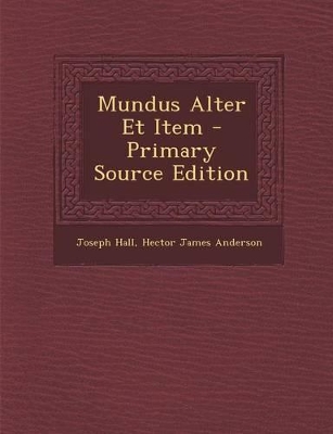 Book cover for Mundus Alter Et Item - Primary Source Edition