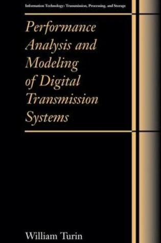 Cover of Performance Analysis and Modeling of Digital Transmission Systems