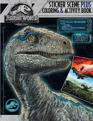 Book cover for Sticker Scene Plus Coloring and Activity Book, Jurassic World Fallen Kingdom