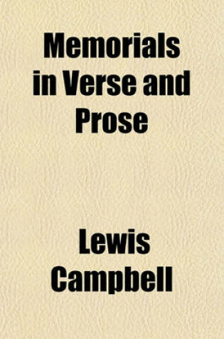 Cover of Memorials in Verse and Prose